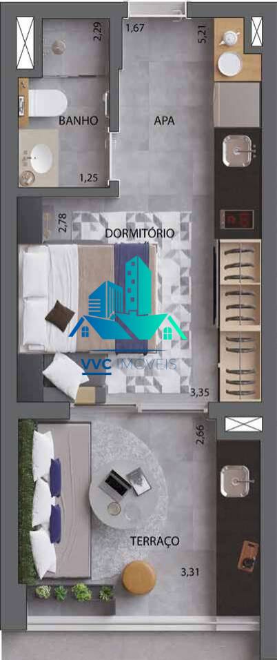 Apartamento, 1 quarto, 30 m² - Foto 19